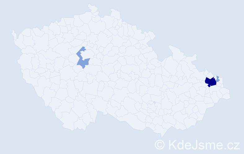 Příjmení: 'Pertile', počet výskytů 21 v celé ČR