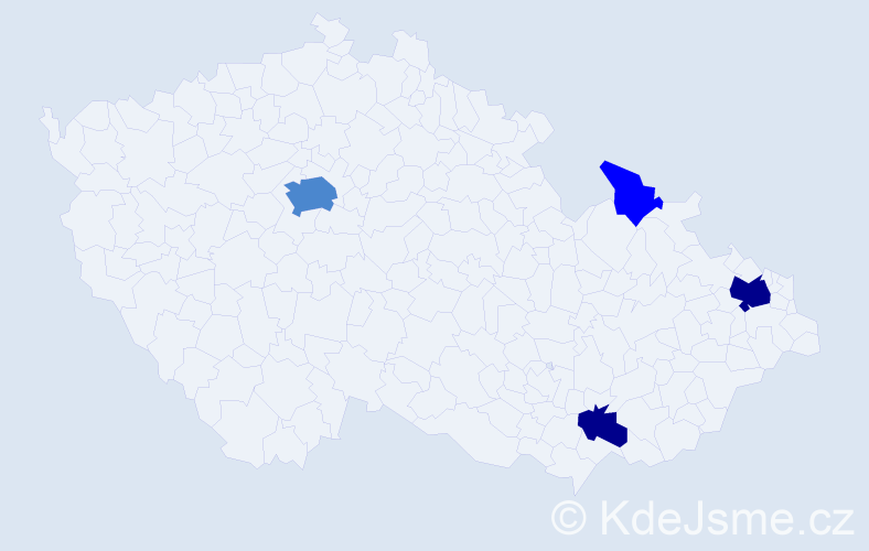 Příjmení: 'Neusar', počet výskytů 9 v celé ČR