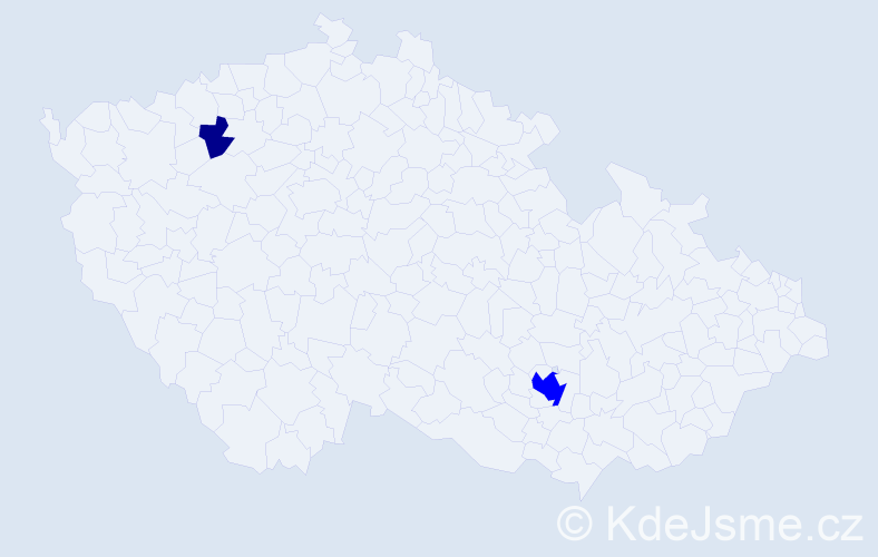 Příjmení: 'Mehrová', počet výskytů 3 v celé ČR