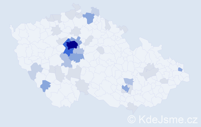 Příjmení: 'Šebánková', počet výskytů 100 v celé ČR