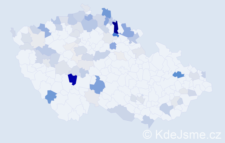 Příjmení: 'Krause', počet výskytů 264 v celé ČR