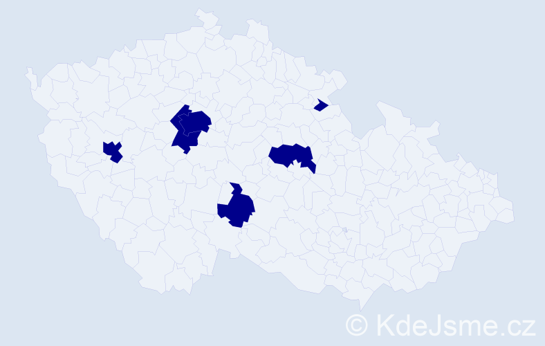 Příjmení: 'Doan Duc', počet výskytů 6 v celé ČR
