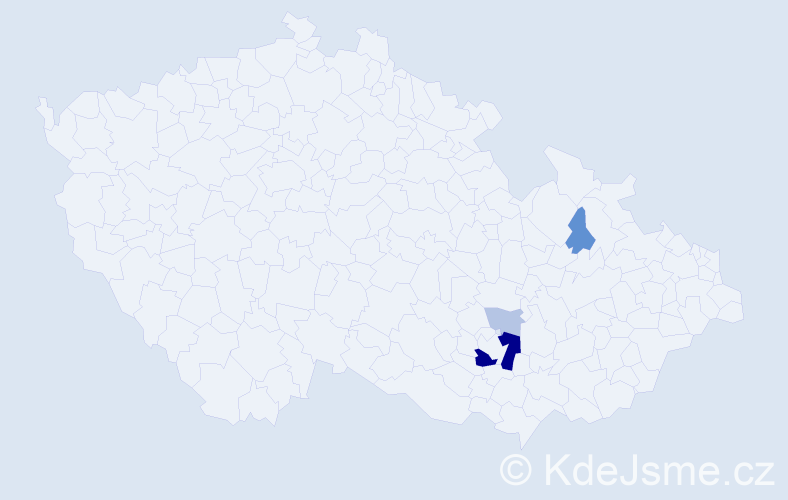 Příjmení: 'Nossová', počet výskytů 11 v celé ČR