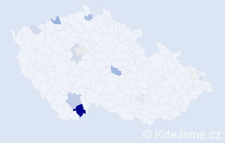 Příjmení: 'Heidinger', počet výskytů 41 v celé ČR