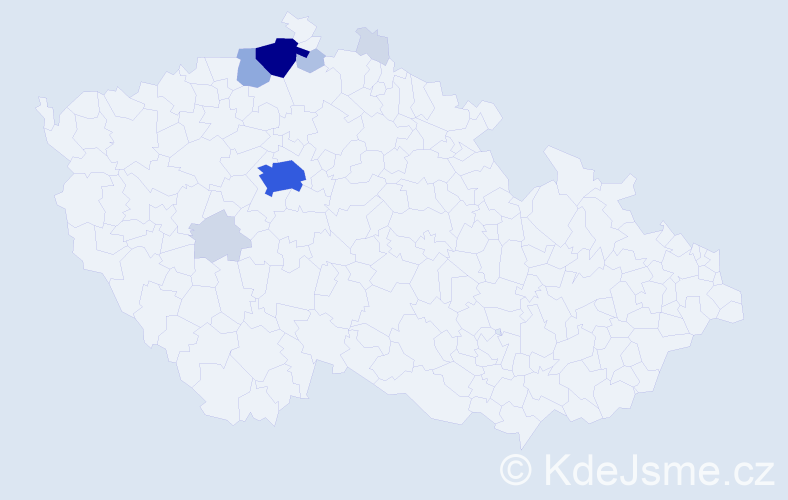 Příjmení: 'Kny', počet výskytů 31 v celé ČR
