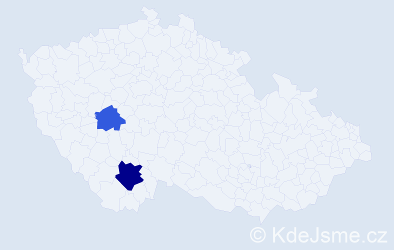 Příjmení: 'Hadt', počet výskytů 8 v celé ČR