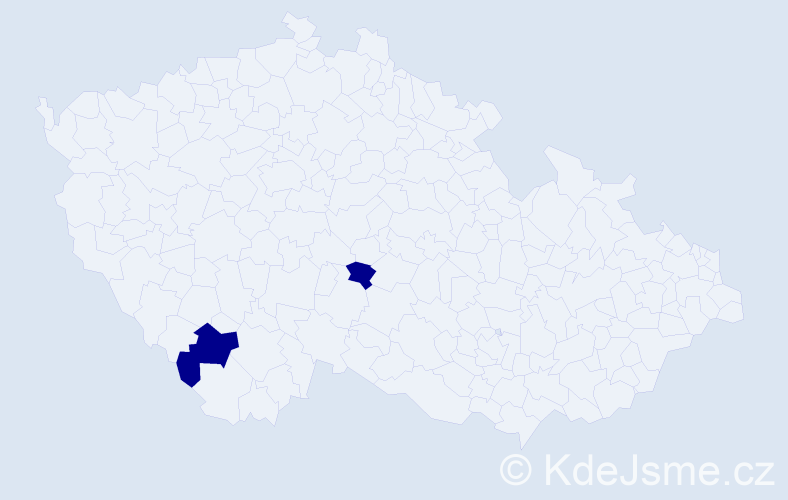 Příjmení: 'Wlas', počet výskytů 4 v celé ČR