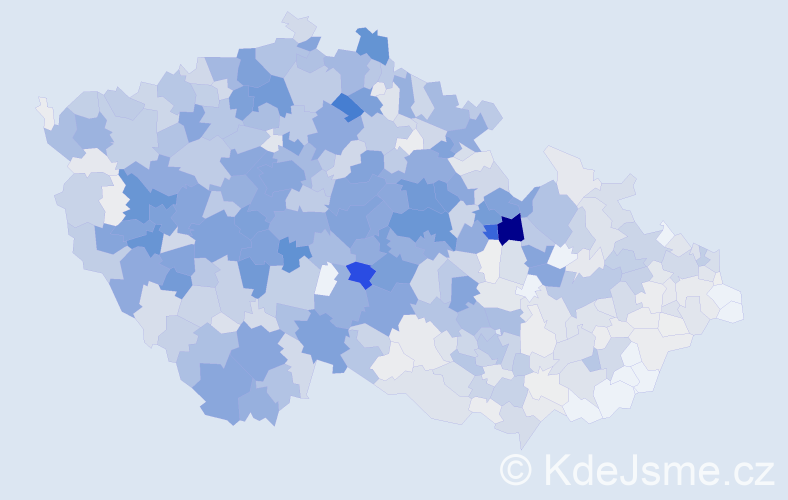 Příjmení: 'Beran', počet výskytů 4832 v celé ČR