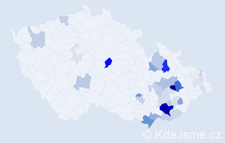 Příjmení: 'Koryčánek', počet výskytů 81 v celé ČR