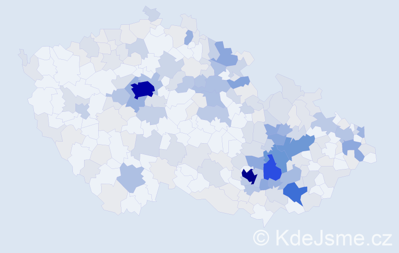 Příjmení: 'Gottwald', počet výskytů 739 v celé ČR