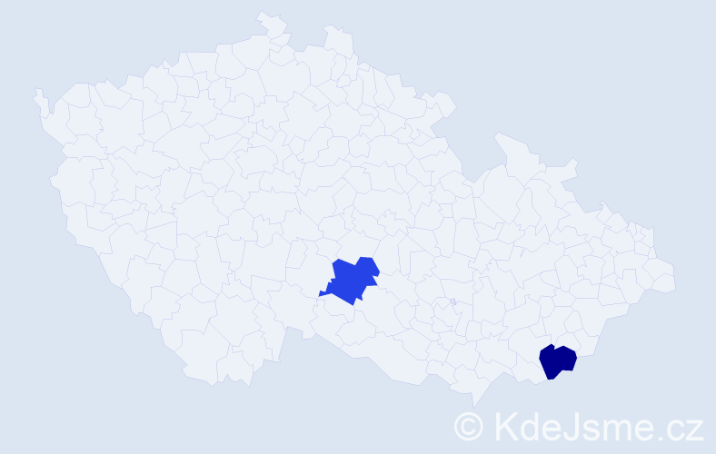Příjmení: 'Stutzová', počet výskytů 8 v celé ČR