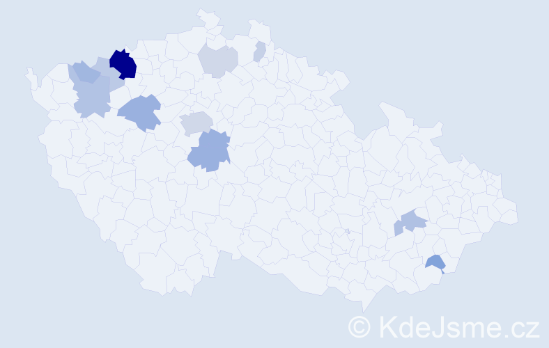 Příjmení: 'Slabyhoud', počet výskytů 39 v celé ČR