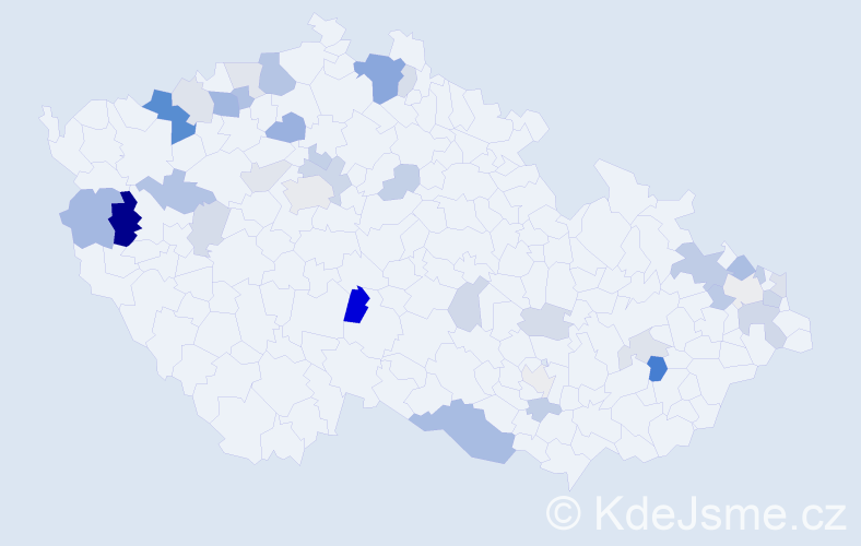 Příjmení: 'Bérešová', počet výskytů 77 v celé ČR