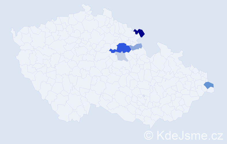 Příjmení: 'Rozdolský', počet výskytů 27 v celé ČR