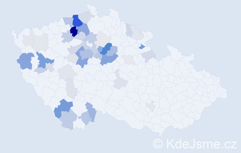 Příjmení: 'Vyšata', počet výskytů 180 v celé ČR