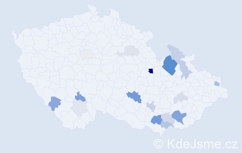 Příjmení: 'Dycha', počet výskytů 44 v celé ČR