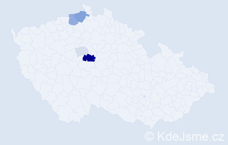 Příjmení: 'Kudrmanová', počet výskytů 7 v celé ČR