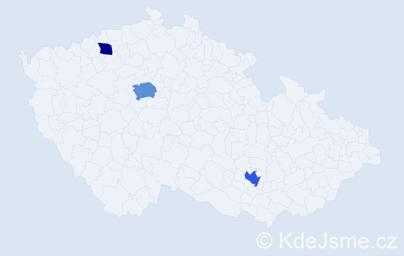 Příjmení: 'Keren', počet výskytů 7 v celé ČR