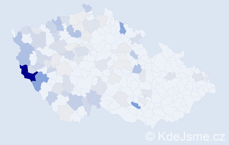 Příjmení: 'Halada', počet výskytů 292 v celé ČR