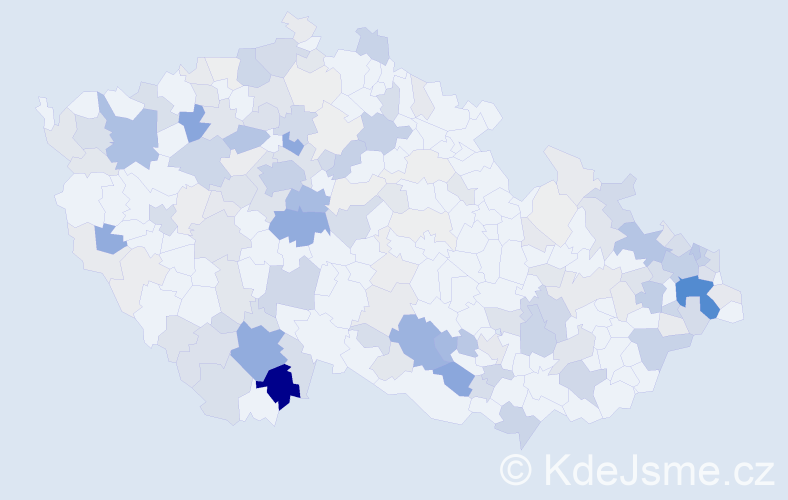 Příjmení: 'Mikoláš', počet výskytů 598 v celé ČR