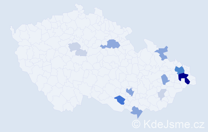 Příjmení: 'Rumianová', počet výskytů 43 v celé ČR