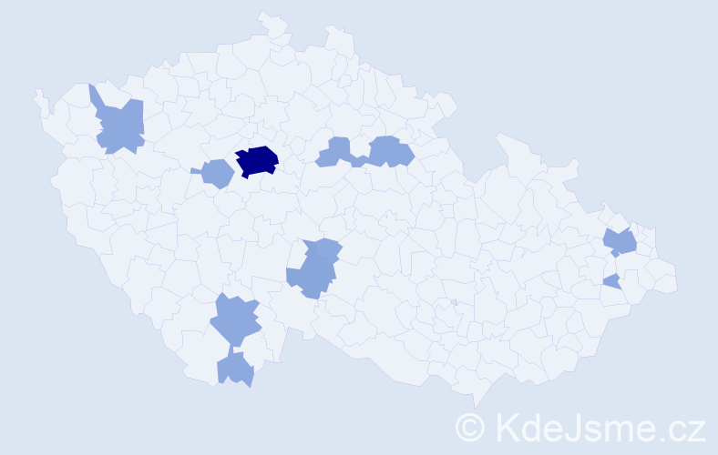Příjmení: 'Abramov', počet výskytů 20 v celé ČR