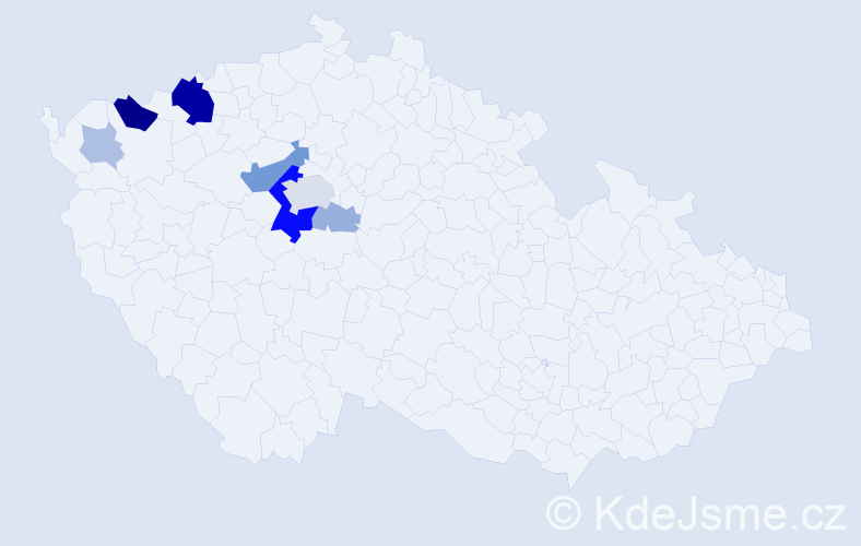 Příjmení: 'Křapáčková', počet výskytů 26 v celé ČR