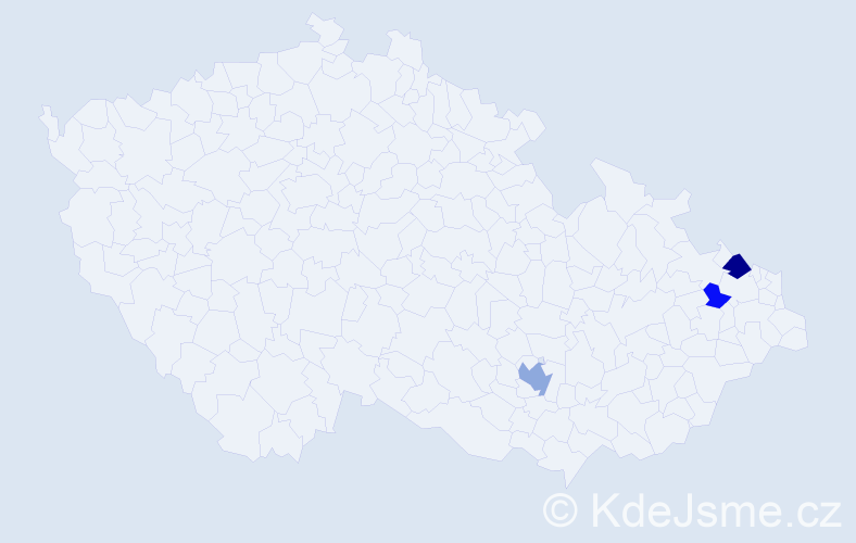 Příjmení: 'Hošická', počet výskytů 16 v celé ČR