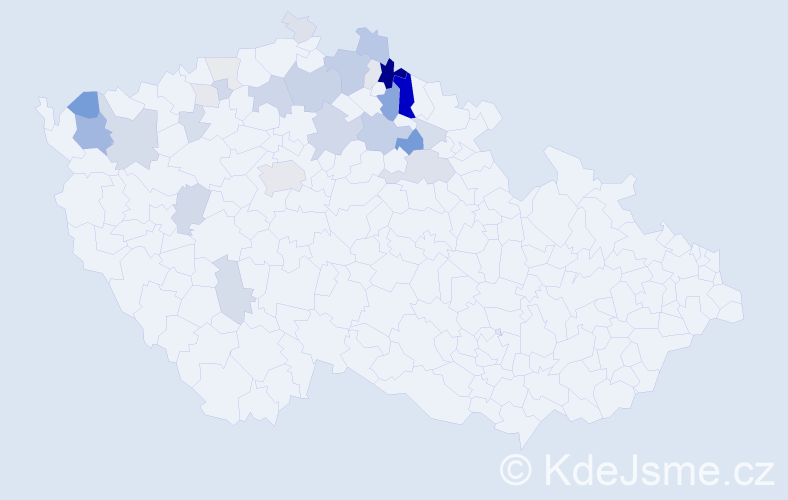 Příjmení: 'Harcuba', počet výskytů 98 v celé ČR