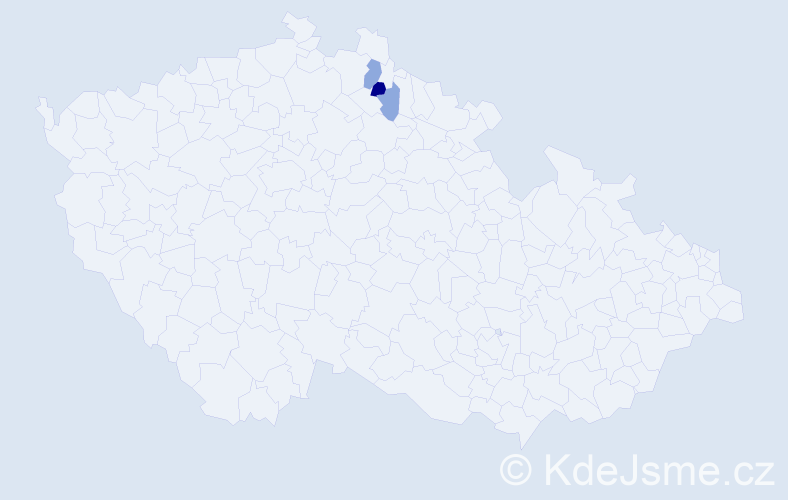 Příjmení: 'Slíček', počet výskytů 8 v celé ČR