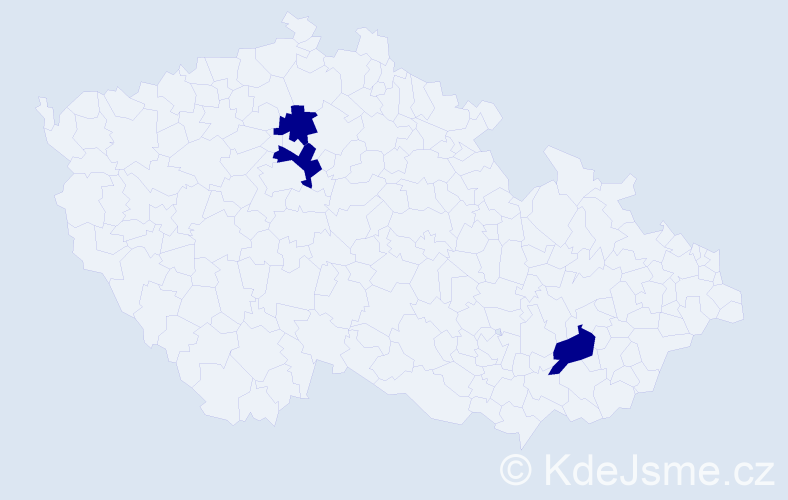 Příjmení: 'Vojtečková', počet výskytů 3 v celé ČR