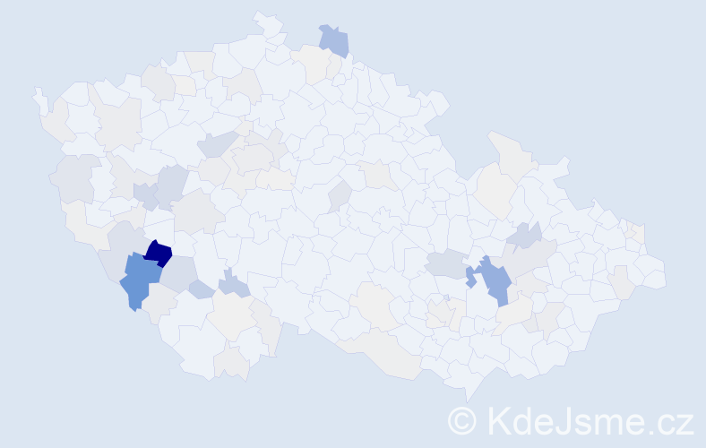 Příjmení: 'Melka', počet výskytů 362 v celé ČR