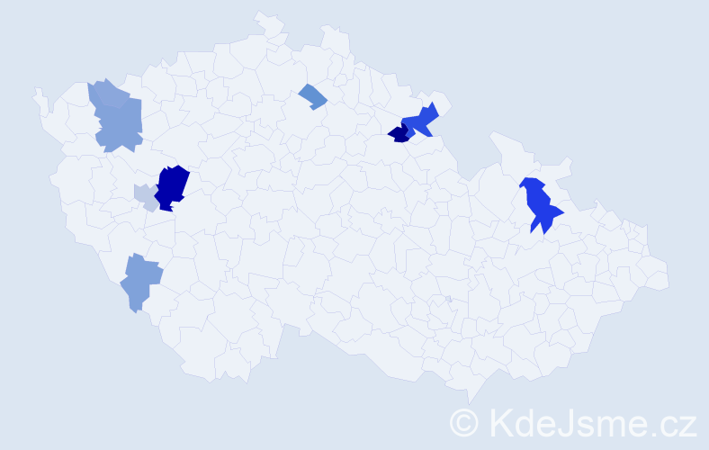 Příjmení: 'Andreovský', počet výskytů 28 v celé ČR