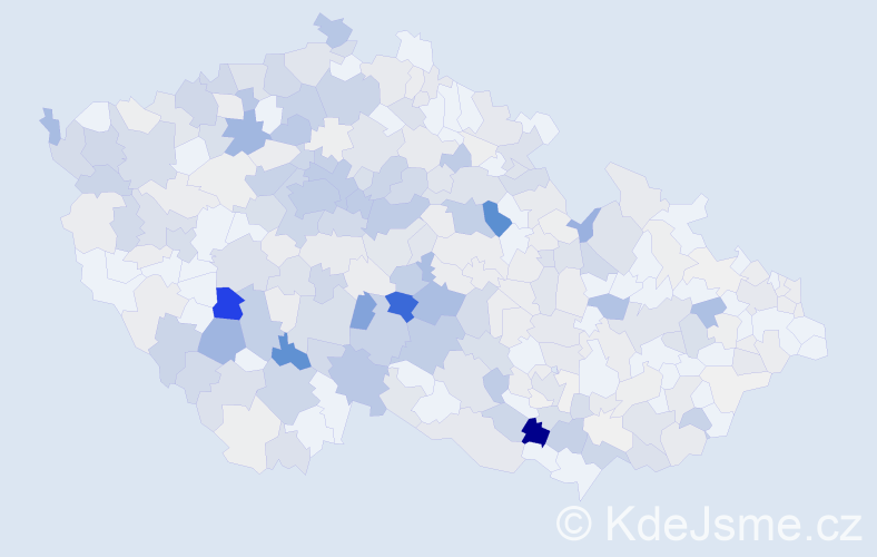 Příjmení: 'Koubek', počet výskytů 1532 v celé ČR