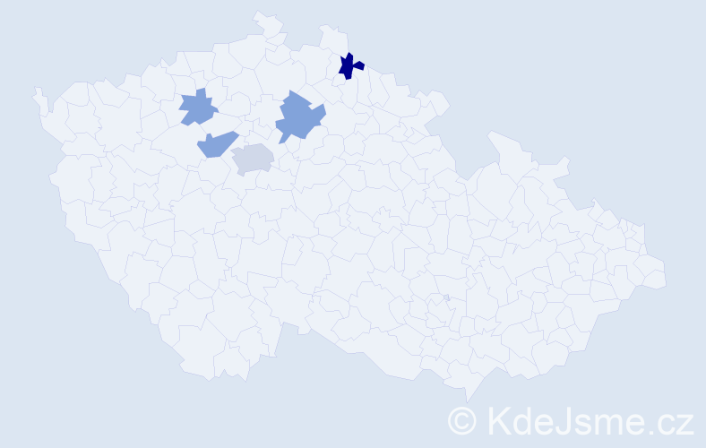 Příjmení: 'Hanf', počet výskytů 11 v celé ČR