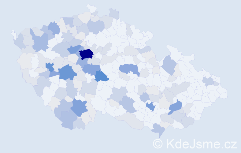 Příjmení: 'Štětina', počet výskytů 571 v celé ČR