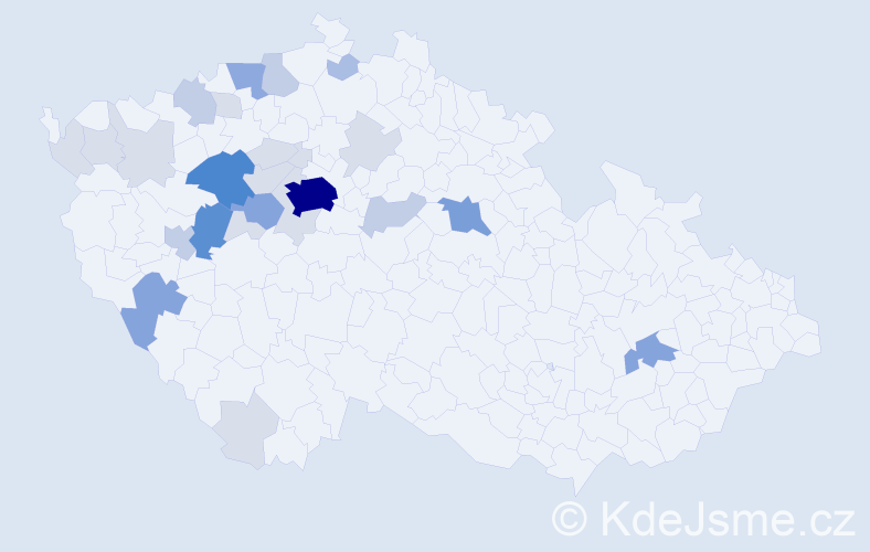 Příjmení: 'Spalová', počet výskytů 87 v celé ČR