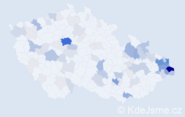 Příjmení: 'Lipka', počet výskytů 338 v celé ČR