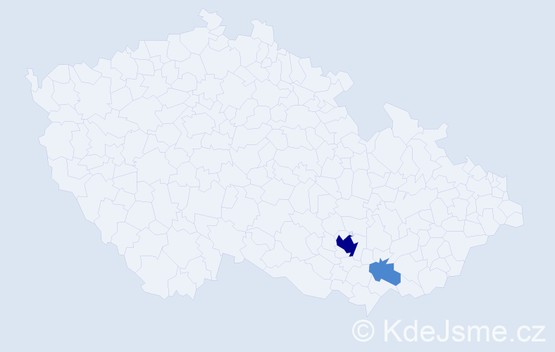 Příjmení: 'Nathaniel', počet výskytů 4 v celé ČR
