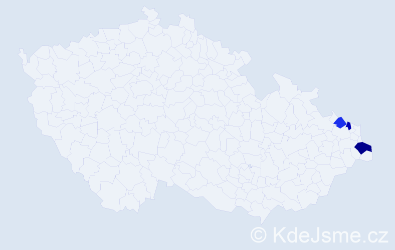 Příjmení: 'Kucharzyková', počet výskytů 4 v celé ČR