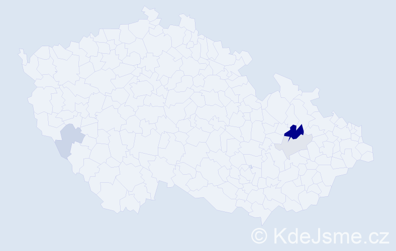 Příjmení: 'Hračovová', počet výskytů 8 v celé ČR