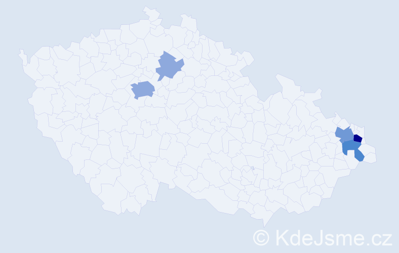Příjmení: 'Barabasz', počet výskytů 13 v celé ČR