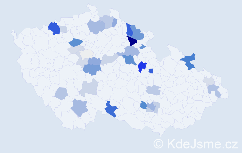 Příjmení: 'Leder', počet výskytů 82 v celé ČR