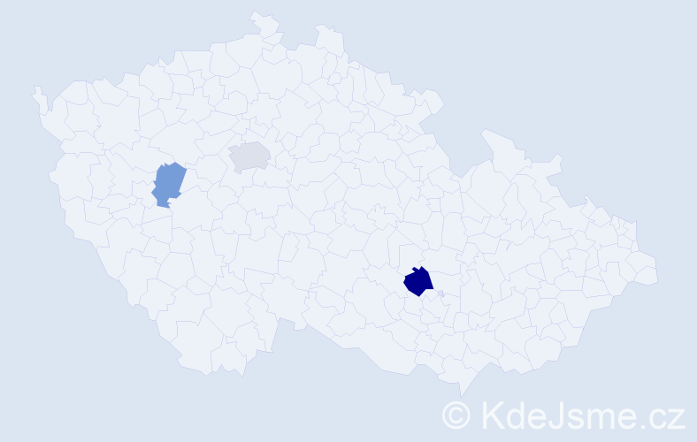Příjmení: 'Halayko', počet výskytů 5 v celé ČR