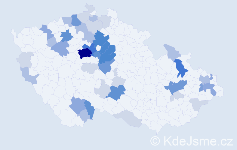 Příjmení: 'Podolák', počet výskytů 146 v celé ČR
