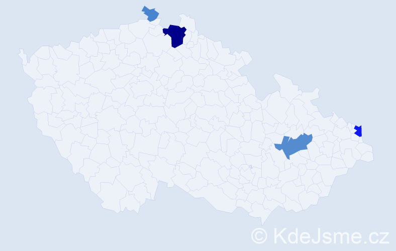 Příjmení: 'Nidecká', počet výskytů 13 v celé ČR