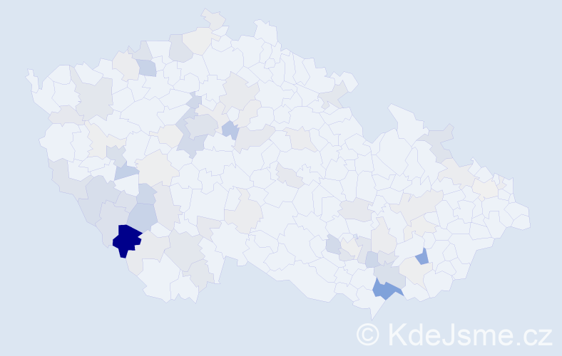 Příjmení: 'Kramlová', počet výskytů 273 v celé ČR