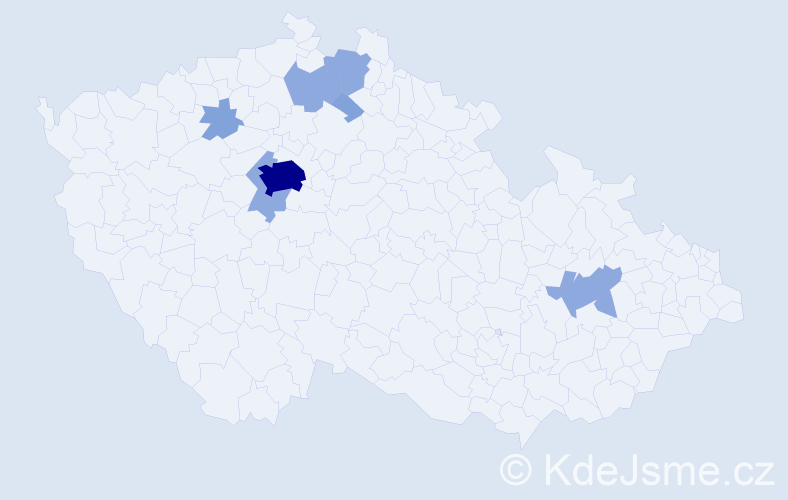 Příjmení: 'Kramerius', počet výskytů 17 v celé ČR