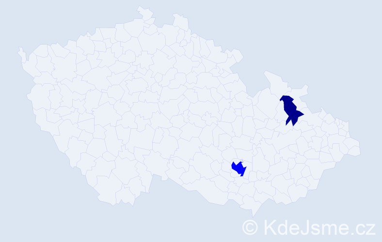 Příjmení: 'Delarue', počet výskytů 3 v celé ČR