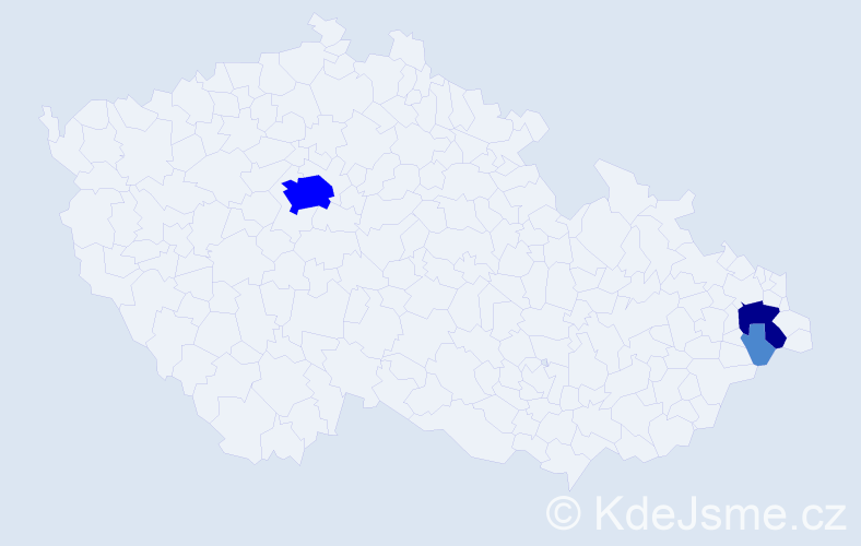 Příjmení: 'Peinlichová', počet výskytů 11 v celé ČR
